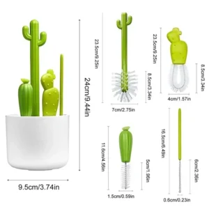 Cactus Baby Bottle Brush Cleaning Set